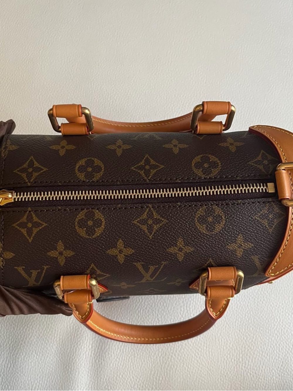 Louis Vuitton Rickshaw Brown Monogram Wallet Bag Purse - Tan Trim - Picture 5 of 10